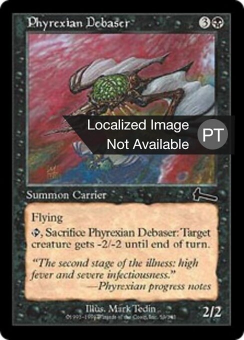 Sobillatore di Phyrexia (Phyrexian Debaser) - Urza's Legacy (#59) - Illustrated by Mark Tedin - Magic: The Gathering Card