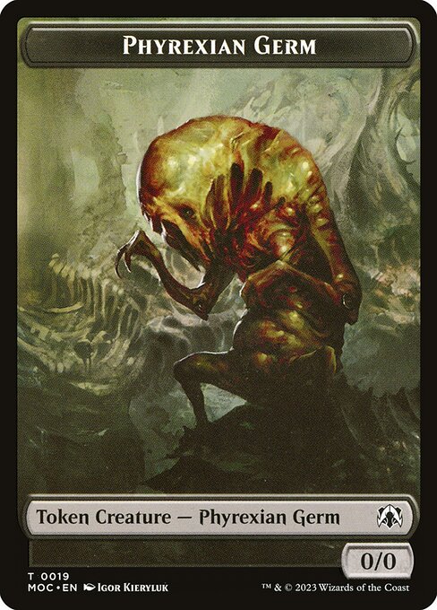 Phyrexian Germ - Neon Dynasty Commander Tokens (#3) - Illustrated by Igor Kieryluk - Magic: The Gathering Card