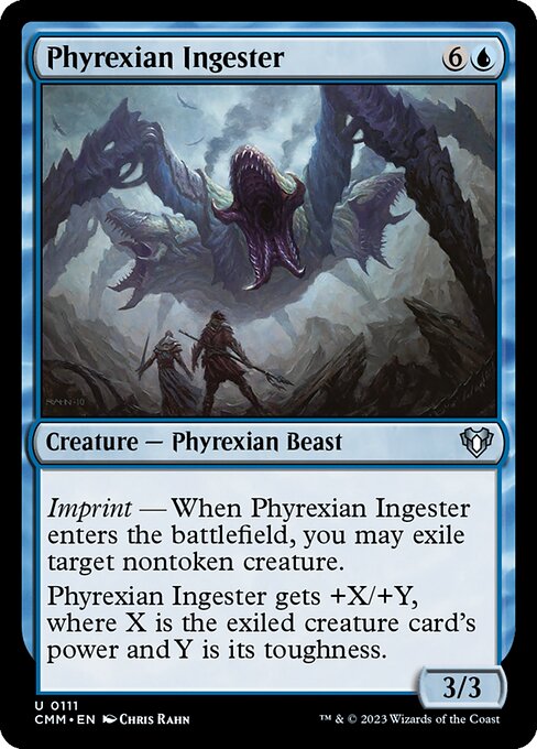 ファイレクシアの摂取者 (Phyrexian Ingester) - Commander Masters (#111) - Illustrated by Chris Rahn - Magic: The Gathering Card