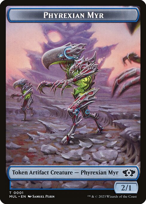 Phyrexian Myr - Modern Horizons 3 Commander Tokens (#7) - Illustrated by Daarken - Magic: The Gathering Card