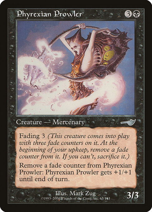 Phyrexian Prowler - Nemesis (#65) - Illustrated by Mark Zug - Magic: The Gathering Card