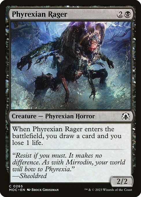 Phyrexian Rager - March of the Machine Commander Magic card