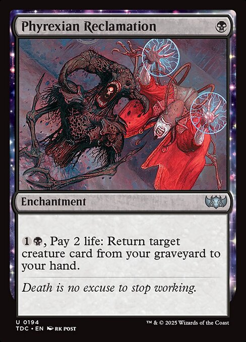 Phyrexian Reclamation - Tarkir: Dragonstorm Commander Magic card