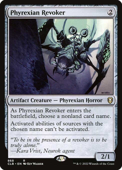 Phyrexian Revoker - Commander Legends: Battle for Baldur's Gate (#868) - Illustrated by Kev Walker - Magic: The Gathering Card