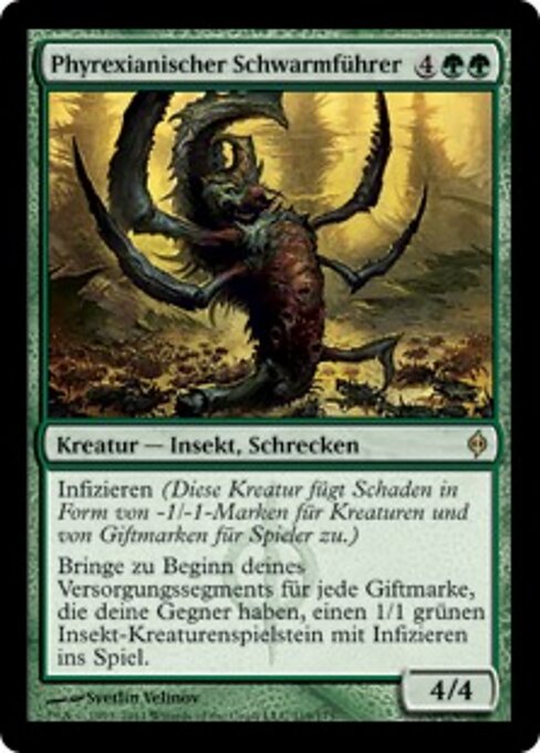 Senhor de Enxame Phyrexiano (Phyrexian Swarmlord) - Phyrexia: All Will Be One Commander (#111) - Illustrated by Svetlin Velinov - Magic: The Gathering Card