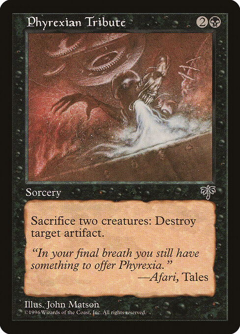 Phyrexian Tribute - Mirage Magic card