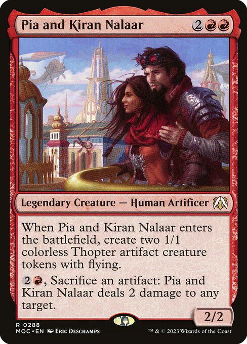 Pia and Kiran Nalaar - March of the Machine Commander Magic card