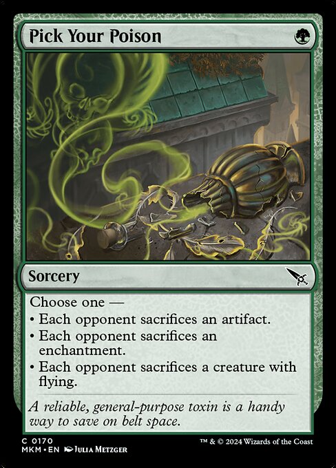 Pick Your Poison - Murders at Karlov Manor (#170) - Illustrated by Julia Metzger - Magic: The Gathering Card