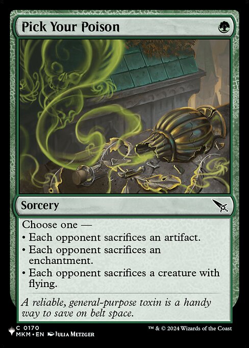 Scegli il Tuo Veleno (Pick Your Poison) - Secrets of Strixhaven Mystical Archive (#55) - Illustrated by A. M. Sartor - Magic: The Gathering Card