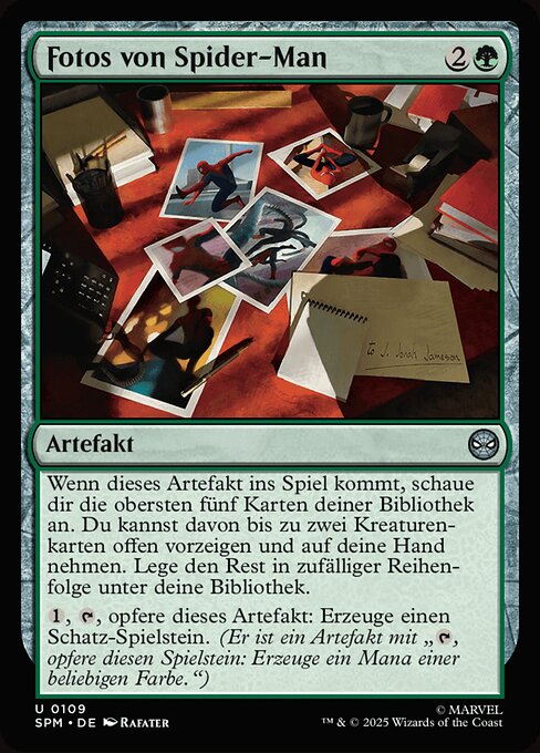 Foto di Spider-Man (Pictures of Spider-Man) - Marvel's Spider-Man (#109) - Illustrated by Rafater - Magic: The Gathering Card