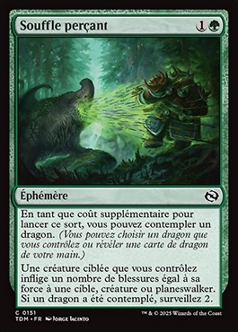 Souffle perçant (Piercing Exhale) - Tarkir: Dragonstorm (#151) - Illustrated by Jorge Jacinto - Magic: The Gathering Card