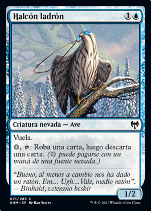 くすねる鷹 (Pilfering Hawk) - Kaldheim (#71) - Illustrated by Dan Murayama Scott - Magic: The Gathering Card