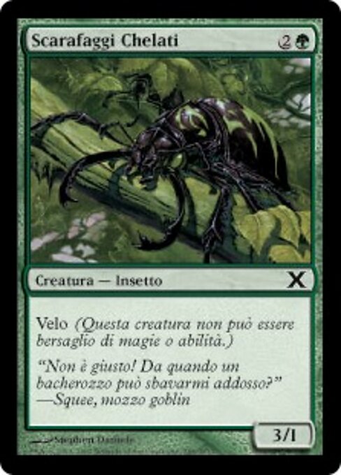 Scarabées à pinces (Pincher Beetles) - Tenth Edition (#285) - Illustrated by Stephen Daniele - Magic: The Gathering Card