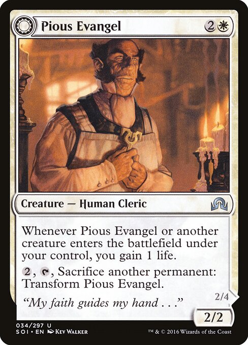 Pious Evangel // Wayward Disciple - Shadows over Innistrad Magic card