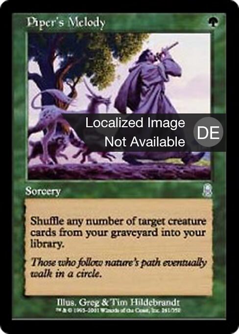 Mélodie du joueur de flûte (Piper's Melody) - Odyssey (#261) - Illustrated by Greg Hildebrandt & Tim Hildebrandt - Magic: The Gathering Card