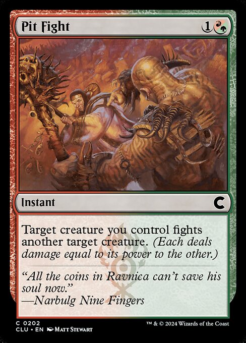 Pit Fight - Ravnica: Clue Edition Magic card