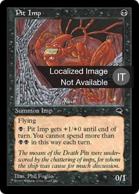 Pit Imp - Tempest (#148) - Illustrated by Phil Foglio - Magic: The Gathering Card