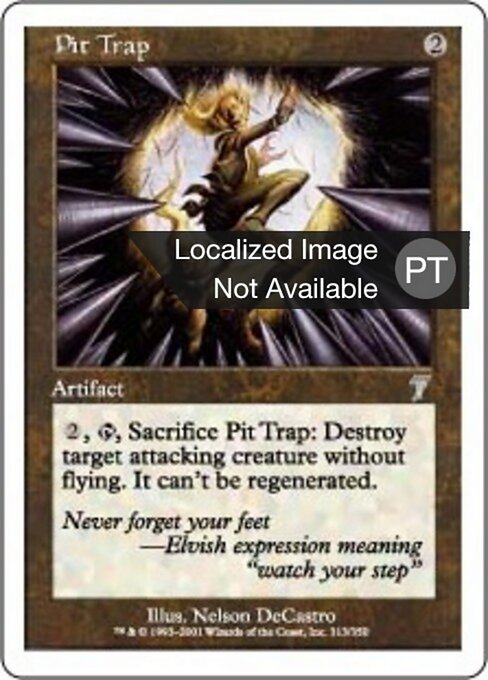 Fosse piégée (Pit Trap) - Urza's Saga (#307) - Illustrated by Brian Snõddy - Magic: The Gathering Card
