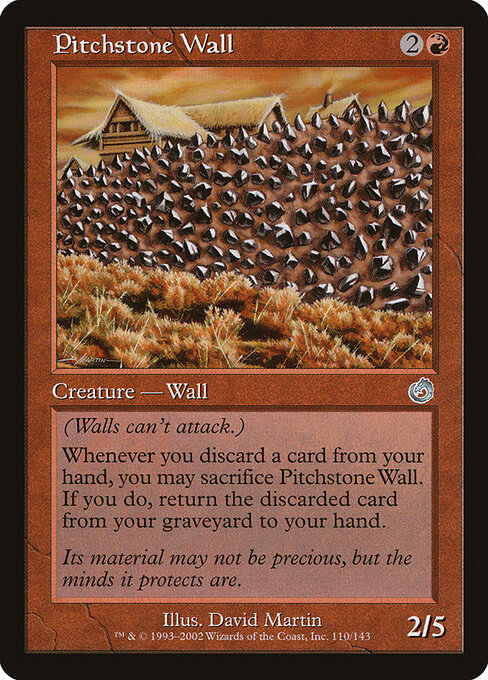 Pitchstone Wall - The List (#TOR-110) - Illustrated by David Martin - Magic: The Gathering Card