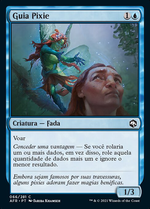 Guia Pixie (Pixie Guide) - Adventures in the Forgotten Realms (#66) - Illustrated by Fariba Khamseh - Magic: The Gathering Card