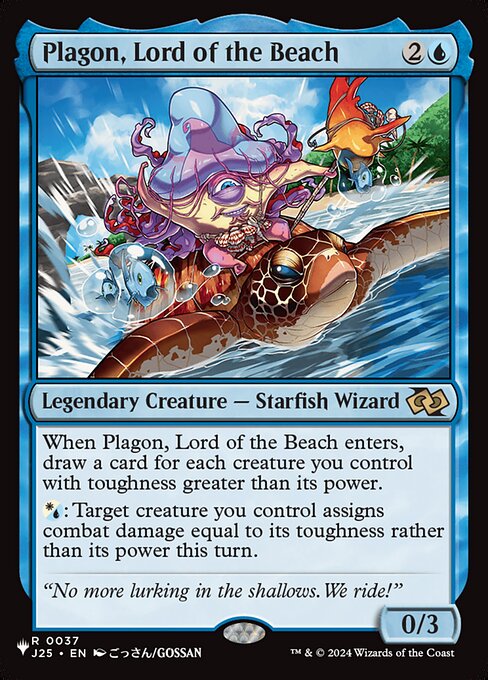 Plagon, Fürst des Gestades (Plagon, Lord of the Beach) - Foundations Jumpstart (#37) - Illustrated by GOSSAN - Magic: The Gathering Card