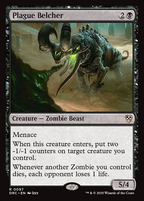 Éructeur de peste (Plague Belcher) - Aetherdrift Commander (#97) - Illustrated by Izzy - Magic: The Gathering Card