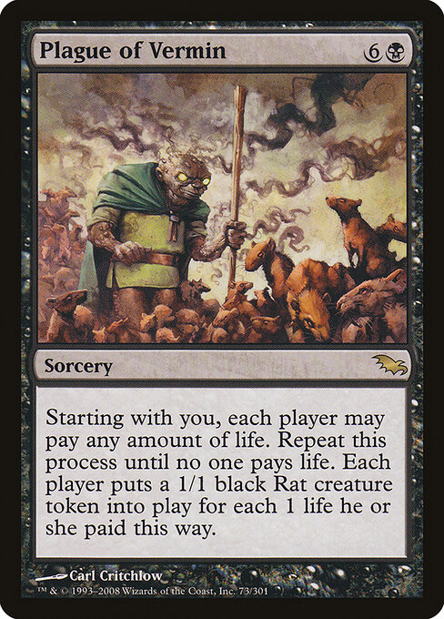 Plague of Vermin - Shadowmoor Magic card