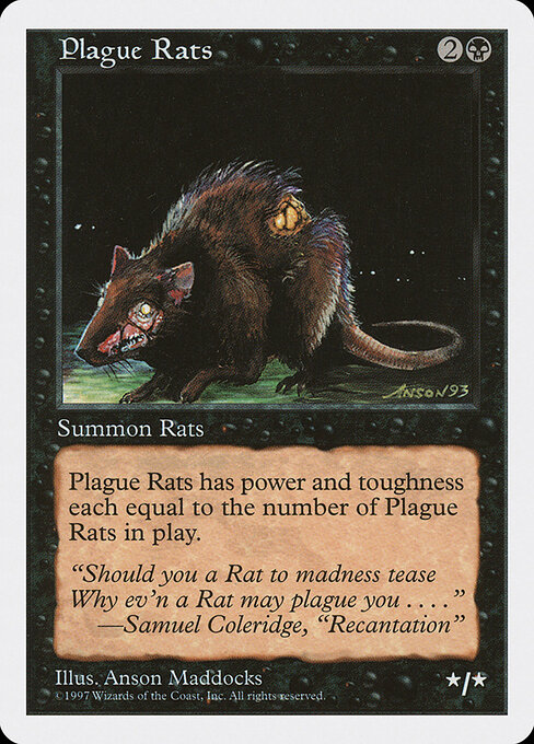 Plague Rats - Fifth Edition Magic card