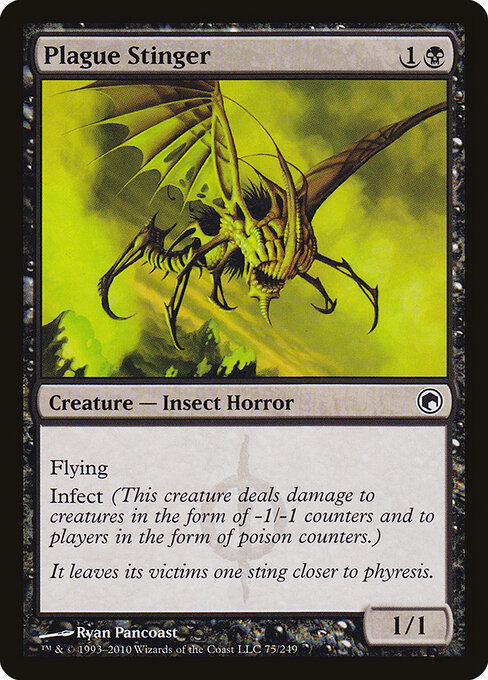 Plague Stinger - Scars of Mirrodin (#75) - Illustrated by Ryan Pancoast - Magic: The Gathering Card