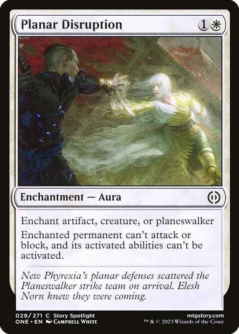 Planar Disruption - Phyrexia: All Will Be One (#28) - Illustrated by Campbell White - Magic: The Gathering Card