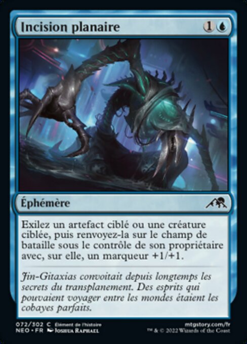 Incisão Planar (Planar Incision) - Kamigawa: Neon Dynasty (#72) - Illustrated by Joshua Raphael - Magic: The Gathering Card