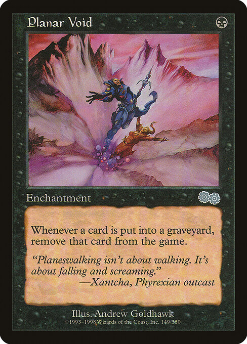 Vuoto Dimensionale (Planar Void) - Urza's Saga (#149) - Illustrated by Andrew Goldhawk - Magic: The Gathering Card