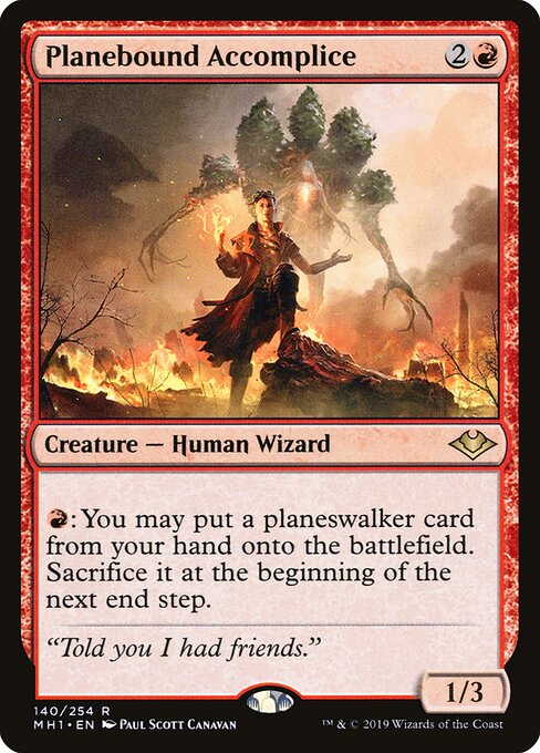 Planebound Accomplice - Modern Horizons Magic card