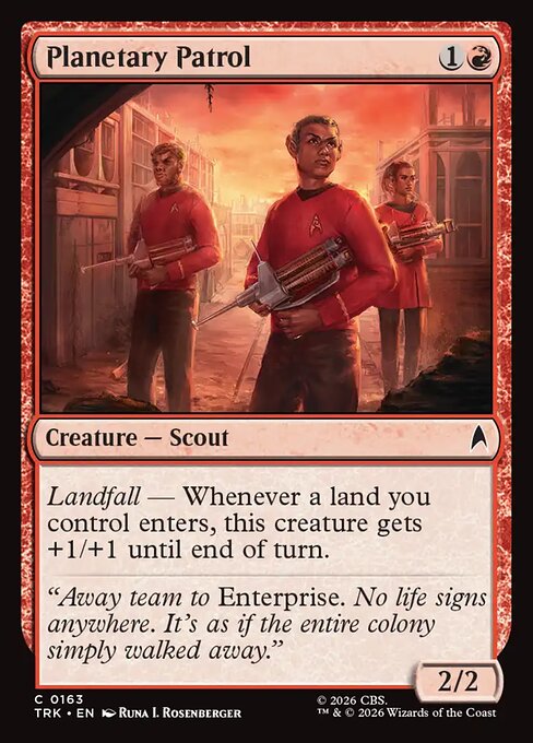 Planetary Patrol - Star Trek (#163) - Illustrated by Runa I. Rosenberger - Magic: The Gathering Card