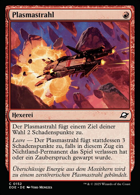 Plasmastrahl (Plasma Bolt) - Edge of Eternities (#152) - Illustrated by Viko Menezes - Magic: The Gathering Card