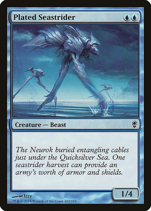 Plated Seastrider - Conspiracy (#103) - Illustrated by Izzy - Magic: The Gathering Card