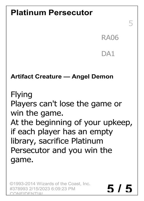 Platinum Persecutor - Unknown Event Magic card
