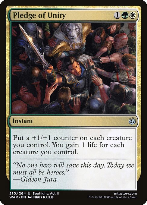 Pledge of Unity - War of the Spark Magic card