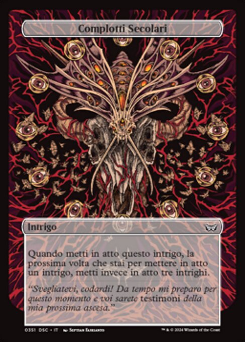 Complotti Secolari (Plots That Span Centuries) - Duskmourn: House of Horror Commander (#351) - Illustrated by Septian Fajrianto - Magic: The Gathering Card