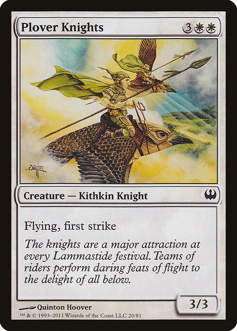 Cavalieri sui Pivieri (Plover Knights) - Duel Decks: Knights vs. Dragons (#20) - Illustrated by Quinton Hoover - Magic: The Gathering Card