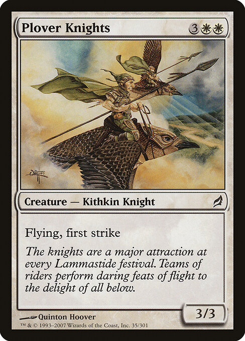滨鸟骑士 (Plover Knights) - Lorwyn (#35) - Illustrated by Quinton Hoover - Magic: The Gathering Card