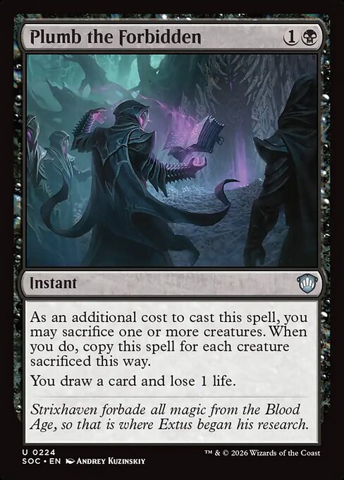Plumb the Forbidden - Secrets of Strixhaven Commander Magic card