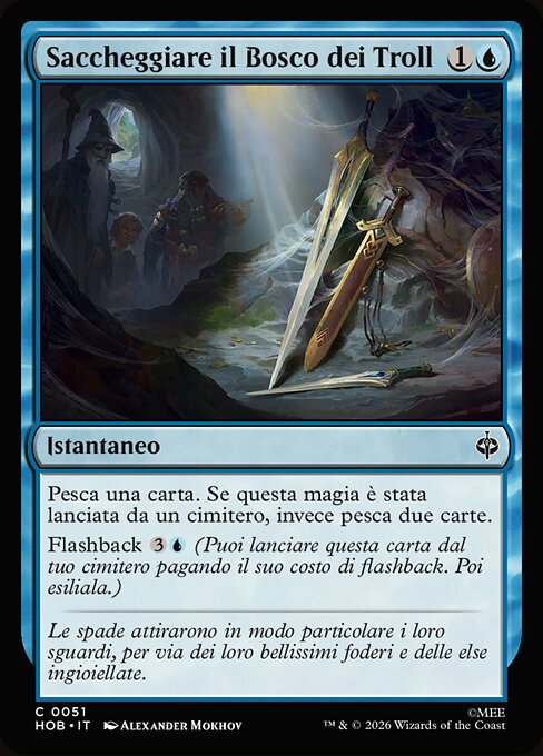 Plünderung der Trollhöhle (Plunder the Trollshaws) - The Hobbit (#51) - Illustrated by Alexander Mokhov - Magic: The Gathering Card