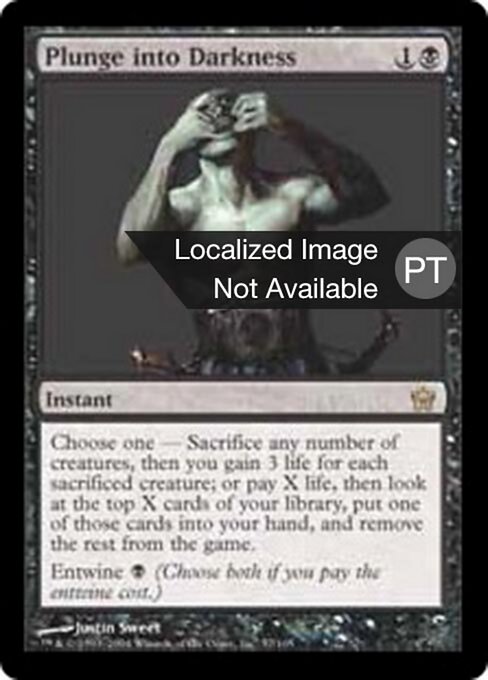 Sturz in die Dunkelheit (Plunge into Darkness) - Fifth Dawn (#57) - Illustrated by Justin Sweet - Magic: The Gathering Card