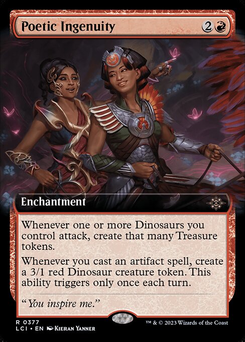 Poetic Ingenuity - The Lost Caverns of Ixalan (#377) - Illustrated by Kieran Yanner - Magic: The Gathering Card