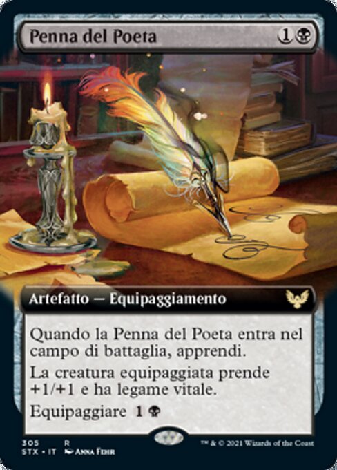 Penna del Poeta (Poet's Quill) - Strixhaven: School of Mages (#305) - Illustrated by Anna Fehr - Magic: The Gathering Card