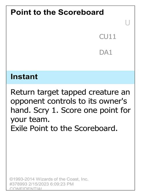 Point to the Scoreboard - Unknown Event (#CU11) - Magic: The Gathering Card