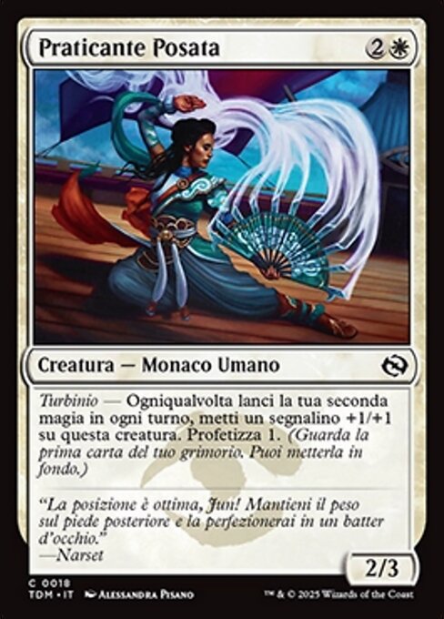 Praticienne en équilibre (Poised Practitioner) - Tarkir: Dragonstorm (#18) - Illustrated by Alessandra Pisano - Magic: The Gathering Card