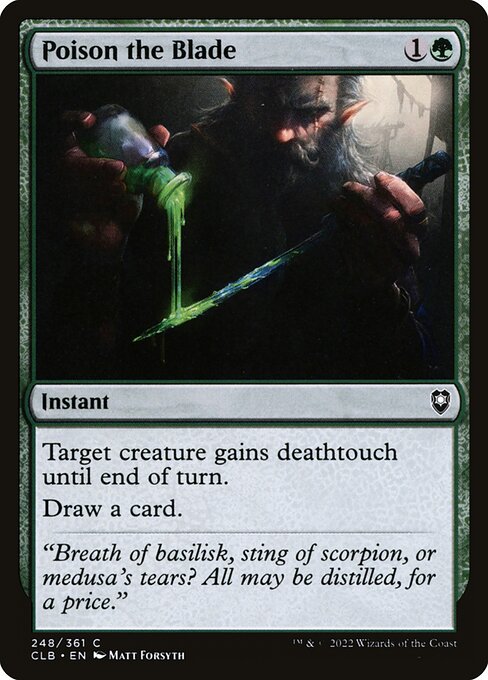 Poison the Blade - Commander Legends: Battle for Baldur's Gate Magic card