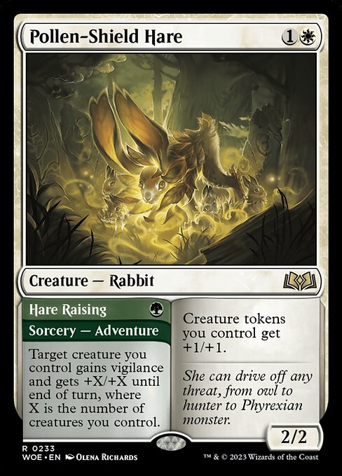 Pollen-Shield Hare // Hare Raising - Wilds of Eldraine Magic card